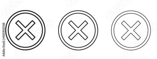 Cancel icon symbol for Info Graphic, Design Elements and Websites