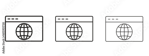 Browser icon symbol for Info Graphic, Design Elements and Websites