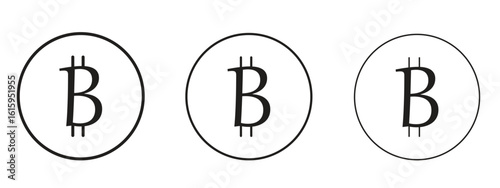 Bitcoin icon symbol for Info Graphic, Design Elements and Websites