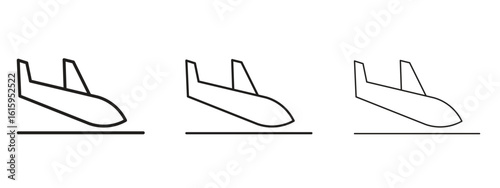 Arrival icon symbol for Info Graphic, Design Elements and Websites