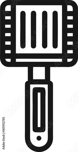 Meat Tenderizer Kitchen Utensil Icon Line Art Vector