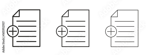 Add document icon symbol for Info Graphic, Design Elements and Websites