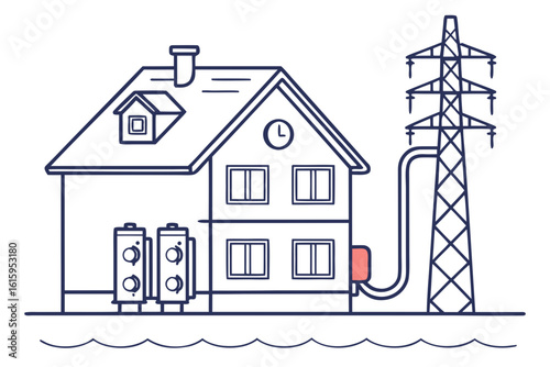 Learn how to turn off utilities during floods, modern flat illustration style