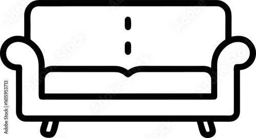 Contemporary Couch Furniture Outline Graphic