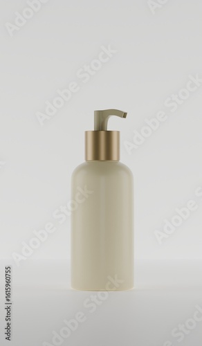 Cosmetic Products on Podium with water white Background, Beauty and Skincare Concept