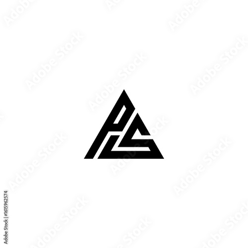 ps letter vector logo abstract