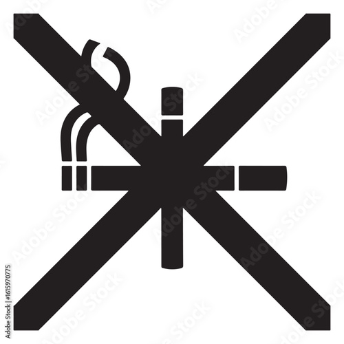 No Smoking Silhouette Graphic Poster Design