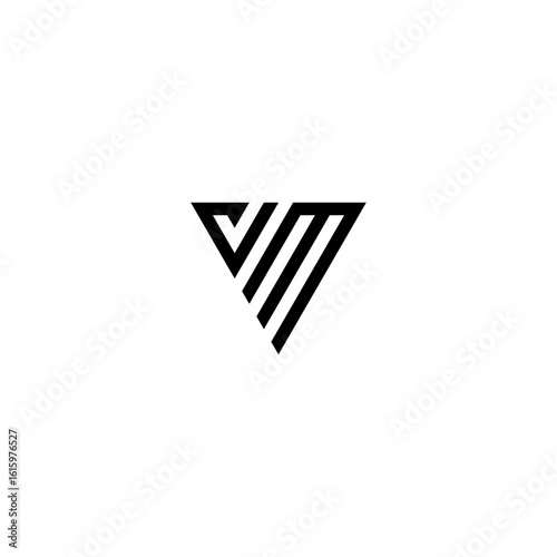 vm letter vector logo abstract
