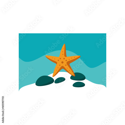 starfish clinging to a rocky tide pool