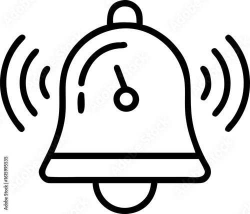 alarm vector icon on white or transparent background. Smart home Stroke icon collections. Editable Stroke icon collection Outline icon.