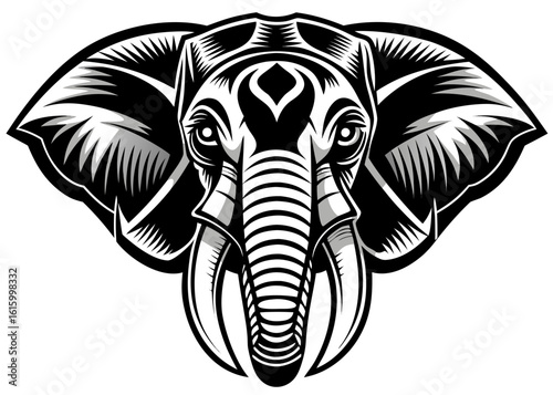Stock Photo Description

An isolated vector illustration of a wild elephant silhouette with tribal stripes, perfect for animal art or a safari design