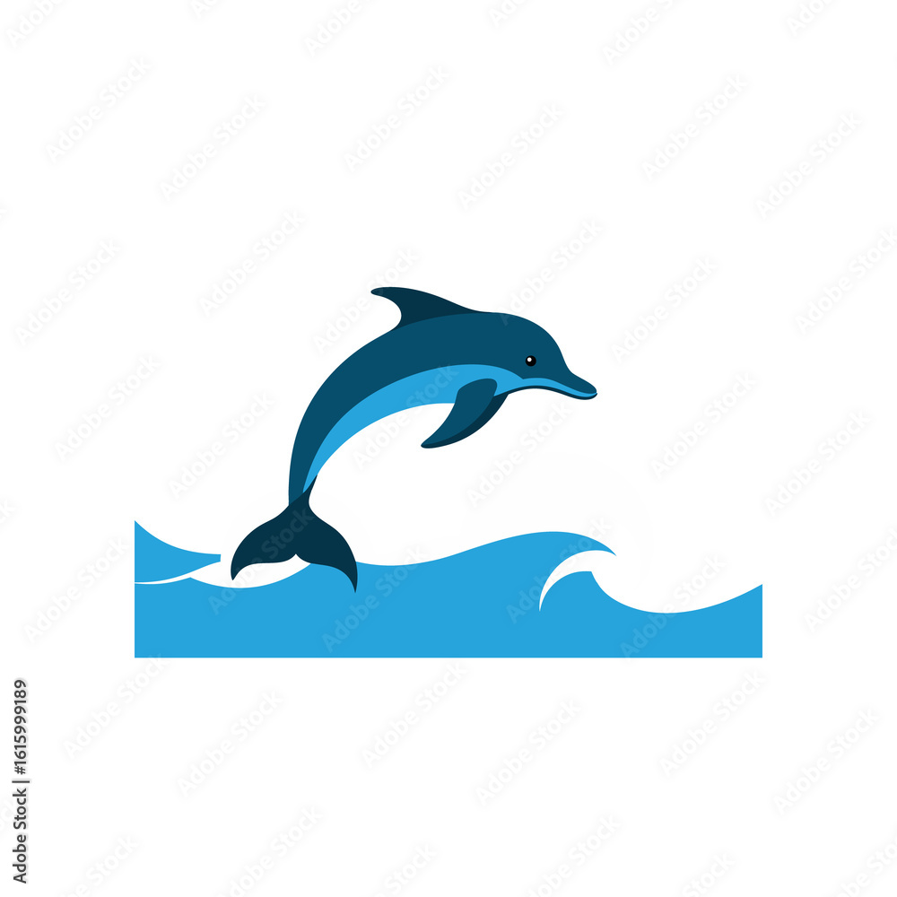 Fototapeta premium dolphin jumping isolated on white