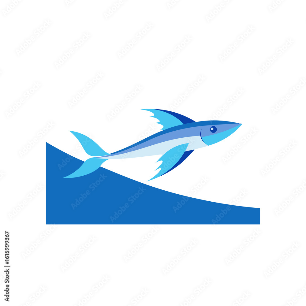 Fototapeta premium vector illustration of a shark