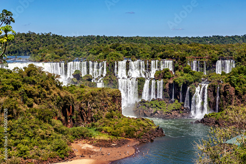 The Iguazu Waterfalls between Argentina and Brazil