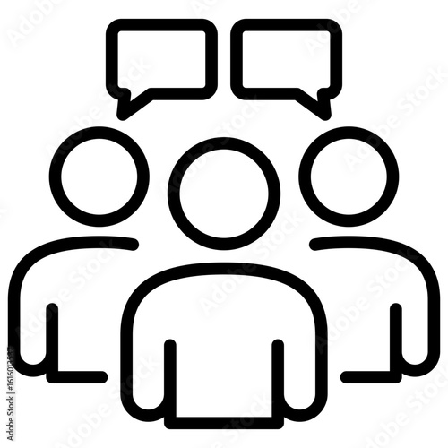 The defendant's symbol icon is in front with two people as companions or lawyers who accompany discussions, conversations, or exchanges of ideas during the trial in court.