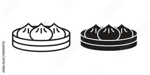 Xiao long bao icon for social media, app, and web design. Vector illustration.