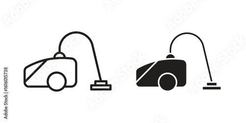 Vacuum cleaner icon for social media, app, and web design. Vector illustration.