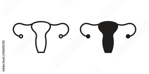 Uterus icon for social media, app, and web design. Vector illustration.