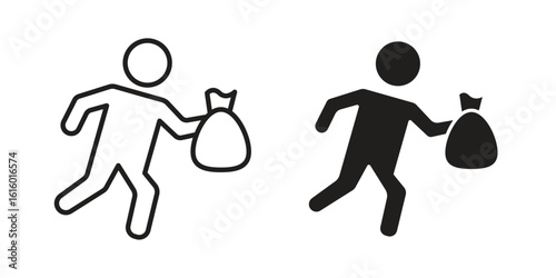 Thief icon for social media, app, and web design. Vector illustration.