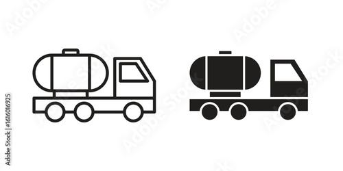 Tank truck icon for social media, app, and web design. Vector illustration.
