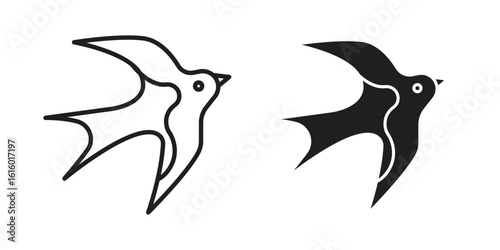Swallow icon for social media, app, and web design. Vector illustration.