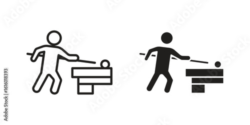 Snooker icon for social media, app, and web design. Vector illustration.