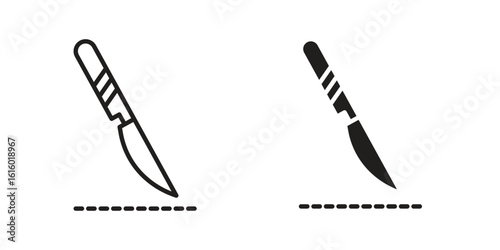 Scalpel icon for social media, app, and web design. Vector illustration.