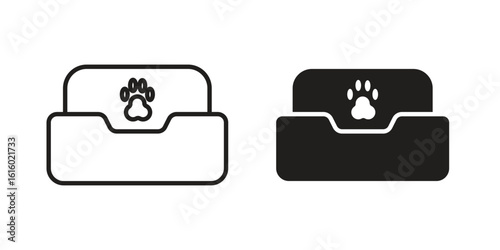 Pet bed icon for social media, app, and web design. Vector illustration.