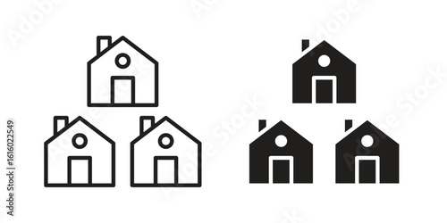 Neighborhood icon for social media, app, and web design. Vector illustration.