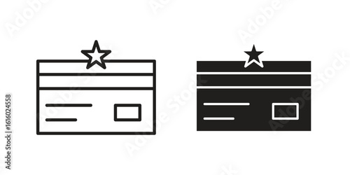 Loyalty card icon for social media, app, and web design. Vector illustration.