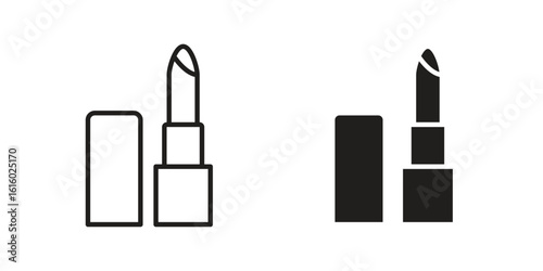 Lipstick icon for social media, app, and web design. Vector illustration.