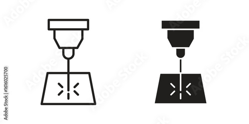 Laser machine icon for social media, app, and web design. Vector illustration.