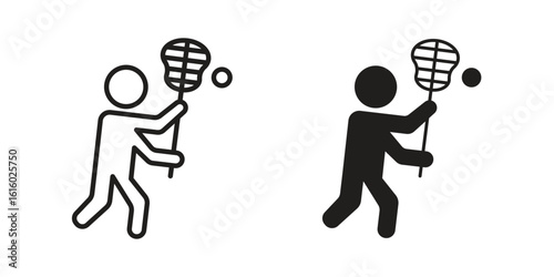 Lacrosse icon for social media, app, and web design. Vector illustration.