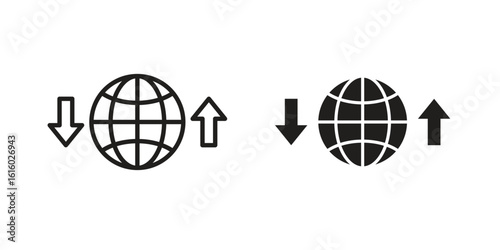 Import-export icon for social media, app, and web design. Vector illustration.