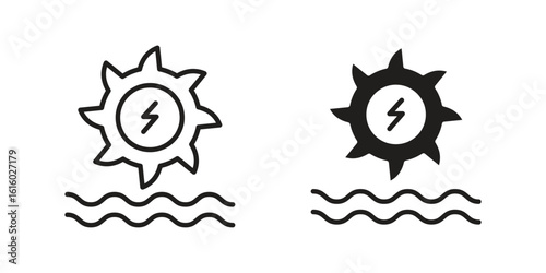 Hydraulic energy icon for social media, app, and web design. Vector illustration.