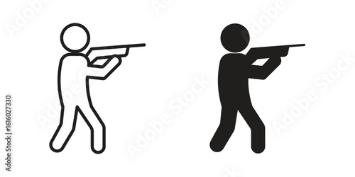 Hunter icon for social media, app, and web design. Vector illustration.