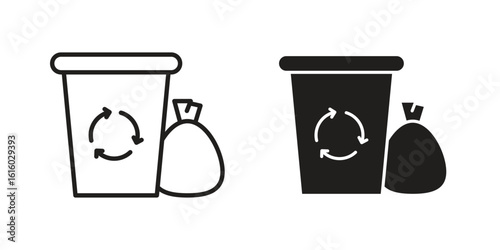 Garbage icon for social media, app, and web design. Vector illustration.