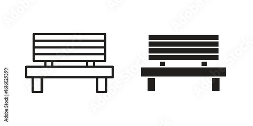 Garden Bench icon for social media, app, and web design. Vector illustration.