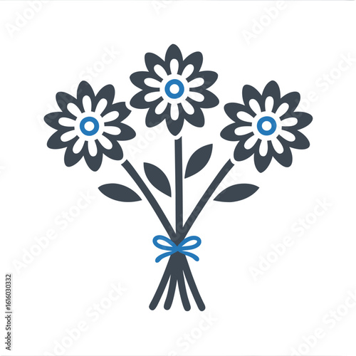 Floral Arrangement Bouquet Blossom Design Decorative Element Vector Graphic