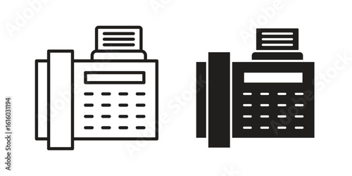 Fax machine icon for social media, app, and web design. Vector illustration.