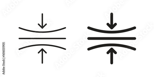 Elasticity icon for social media, app, and web design. Vector illustration.