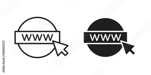 Domain icon for social media, app, and web design. Vector illustration.