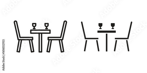 Dining table icon for social media, app, and web design. Vector illustration.