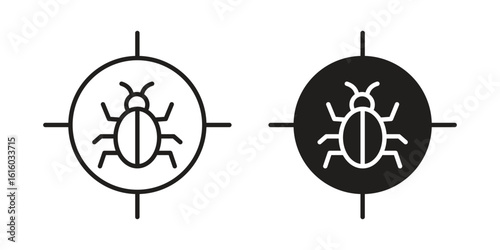 Debug icon for social media, app, and web design. Vector illustration.