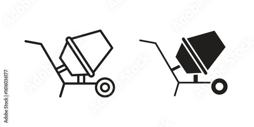 cement mixers icon for social media, app, and web design. Vector illustration.