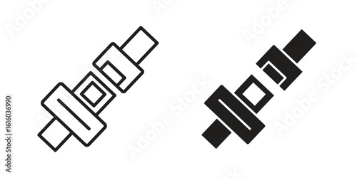 Car seat belt icon for social media, app, and web design. Vector illustration.