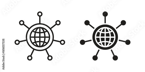 Business networking icon for social media, app, and web design. Vector illustration.