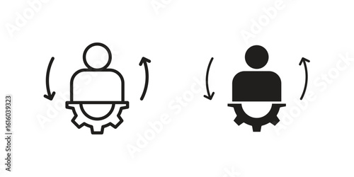 Adaptation icon for social media, app, and web design. Vector illustration.