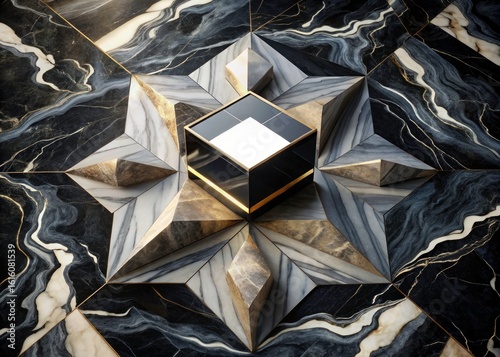 Elegant Black and White Marble Texture: Smooth, Textured Tile Background