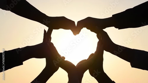 Heart Hands Silhouette: Symbol of Unity and Love